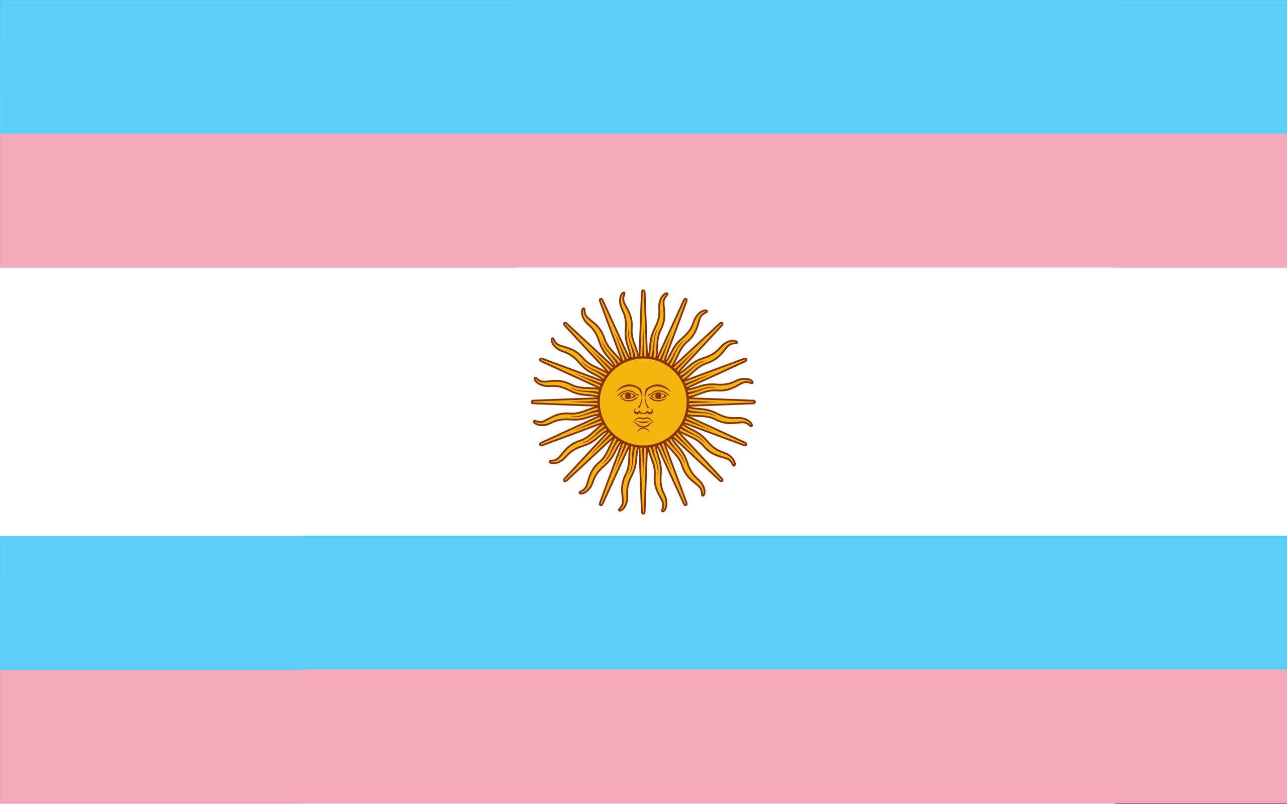 Flag of Argentina and Transgender flags merged