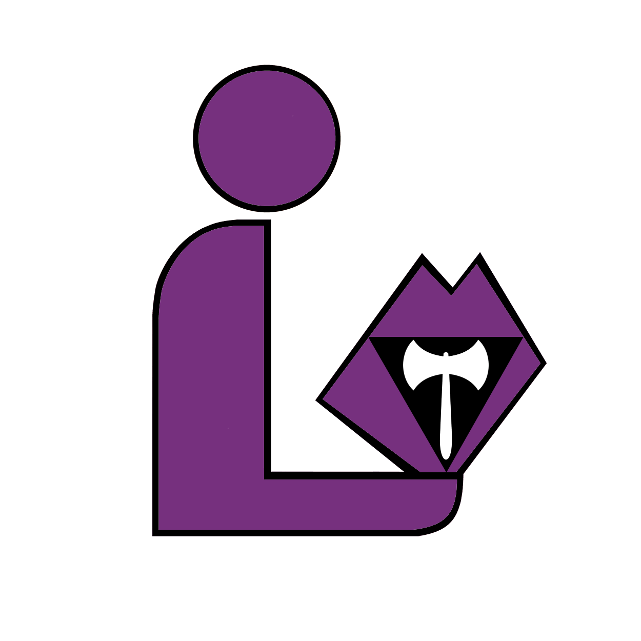 Flag of Lesbian Labrys Library Logo