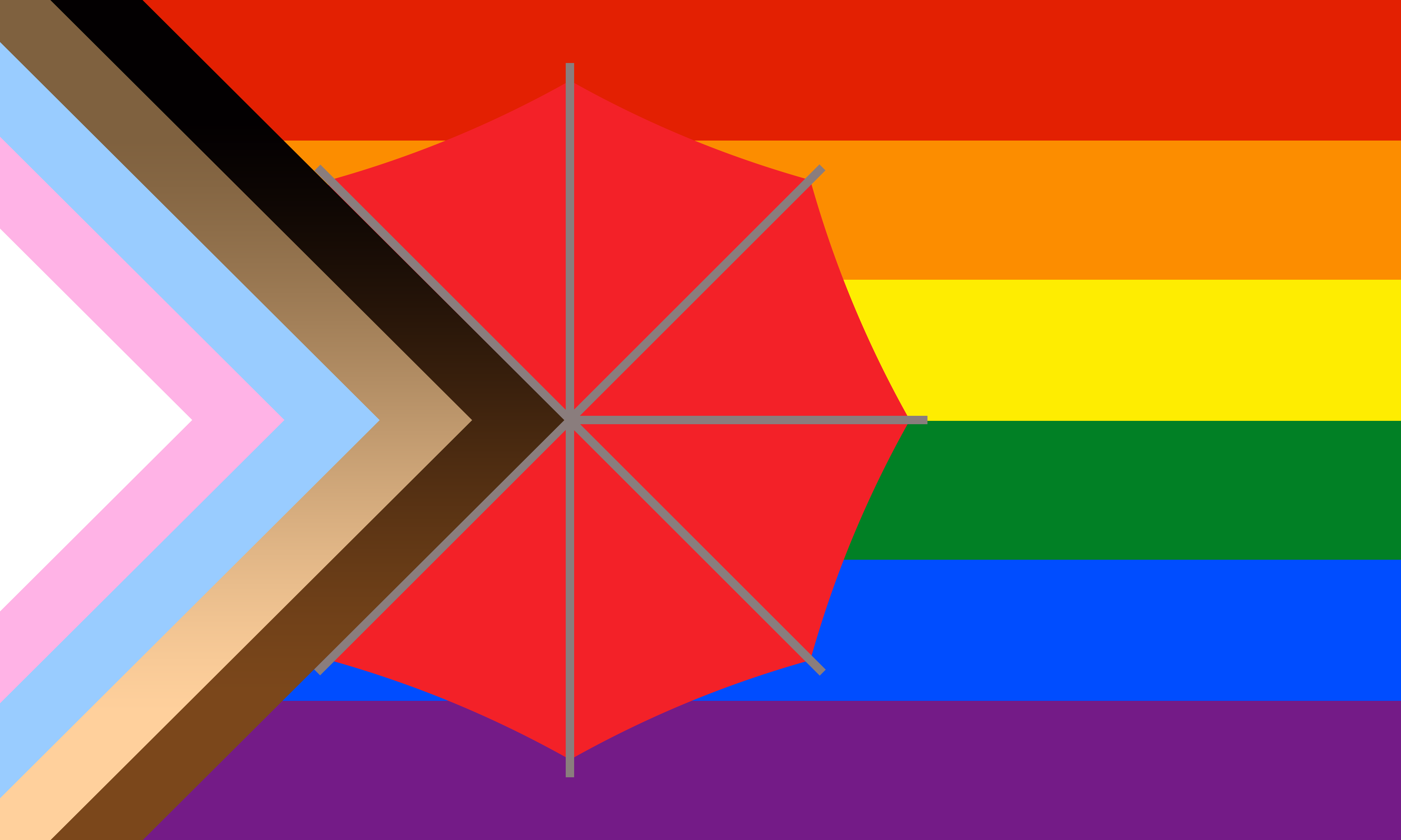 Flag of Sex worker inclusive progress pride flag