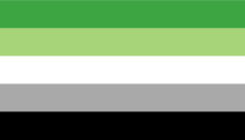 Flag of Aromantic Flag - eng. udg